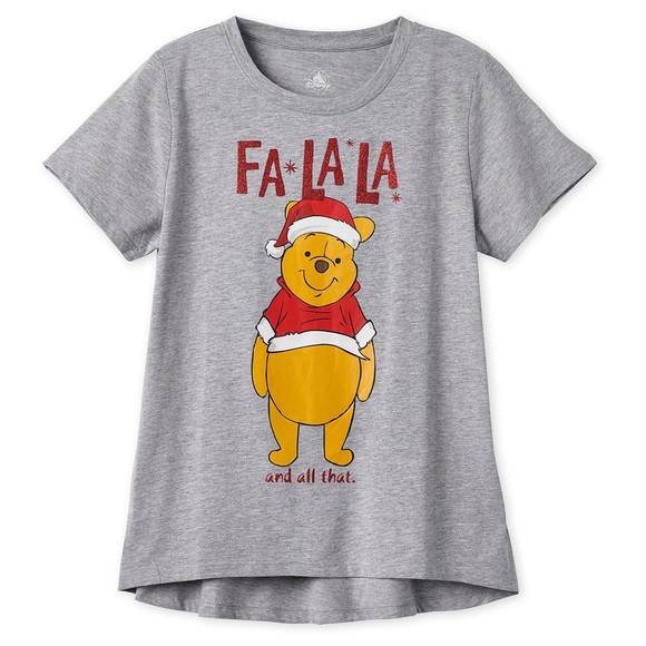 Disney Tops - NWT DISNEY Pooh Bear Falala Holiday tee sz M